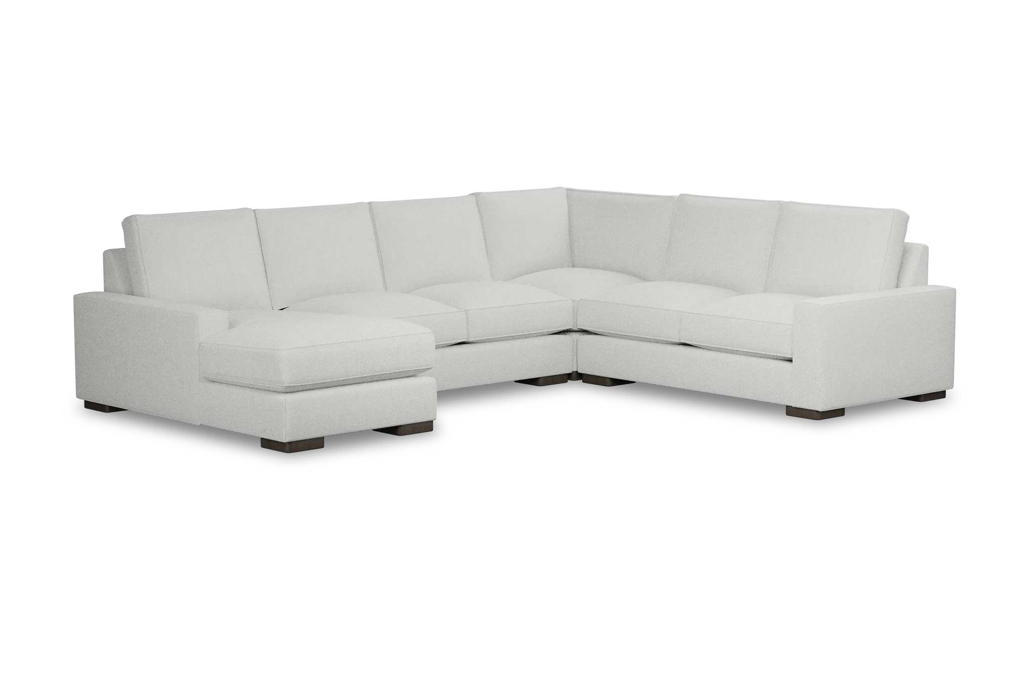 Edgewater Revenue White Medium Left Chaise Sectional