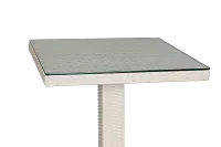 Bahia White 27" Square Table