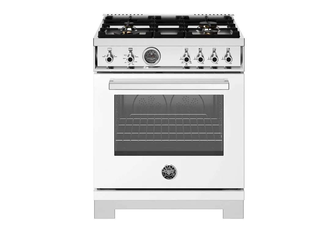Bertazzoni 304 Series White 30" Gas Range