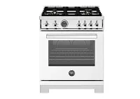 Bertazzoni 304 Series White 30" Gas Range