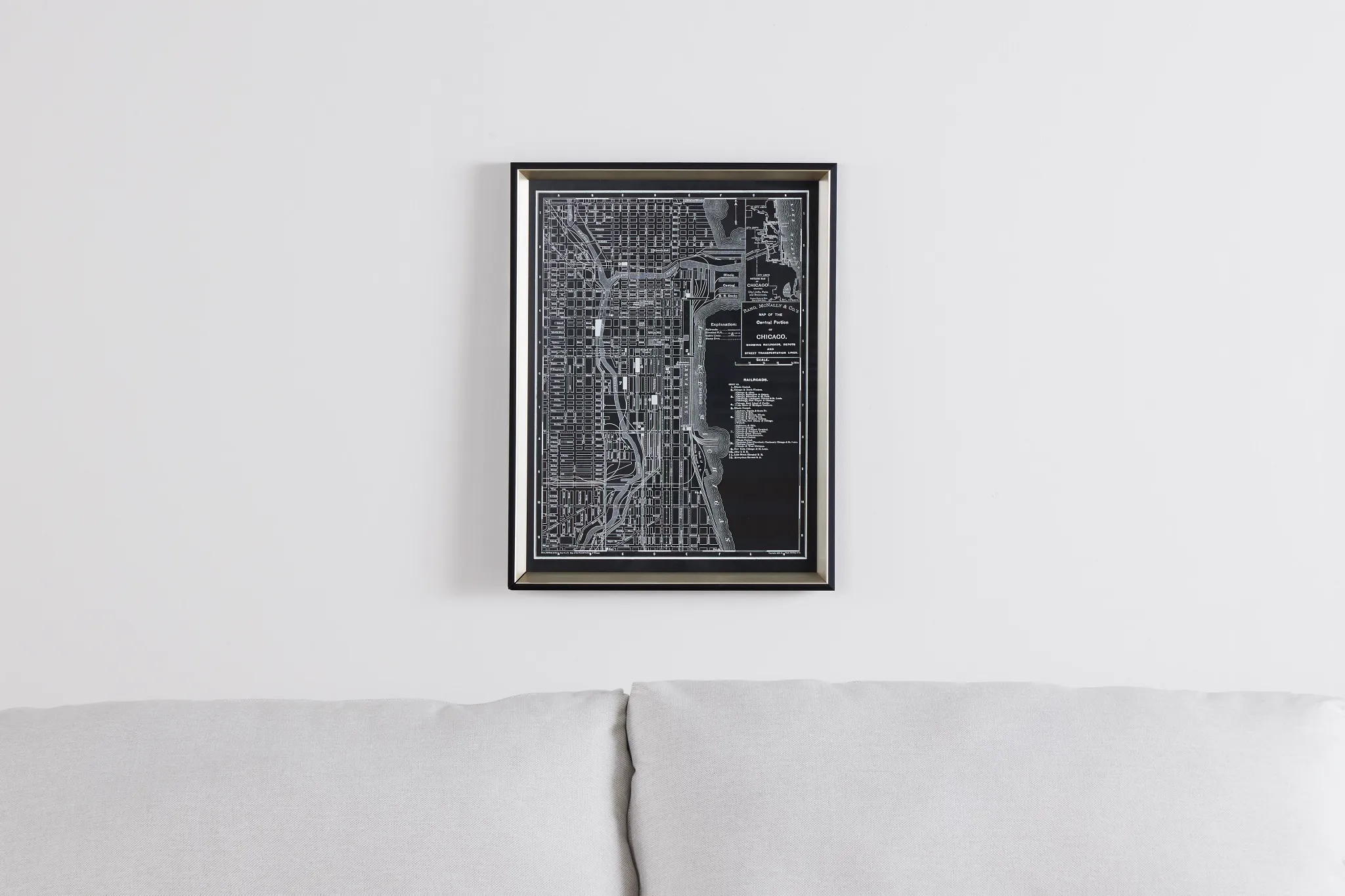 Chicago Black Framed Wall Art