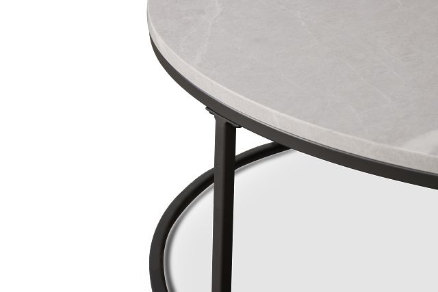 Joliet Gray Round Coffee Table