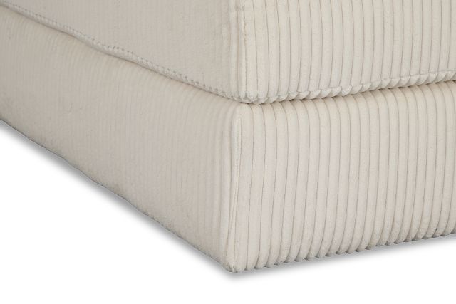 Charlie Ivory Fabric Cocktail Ottoman
