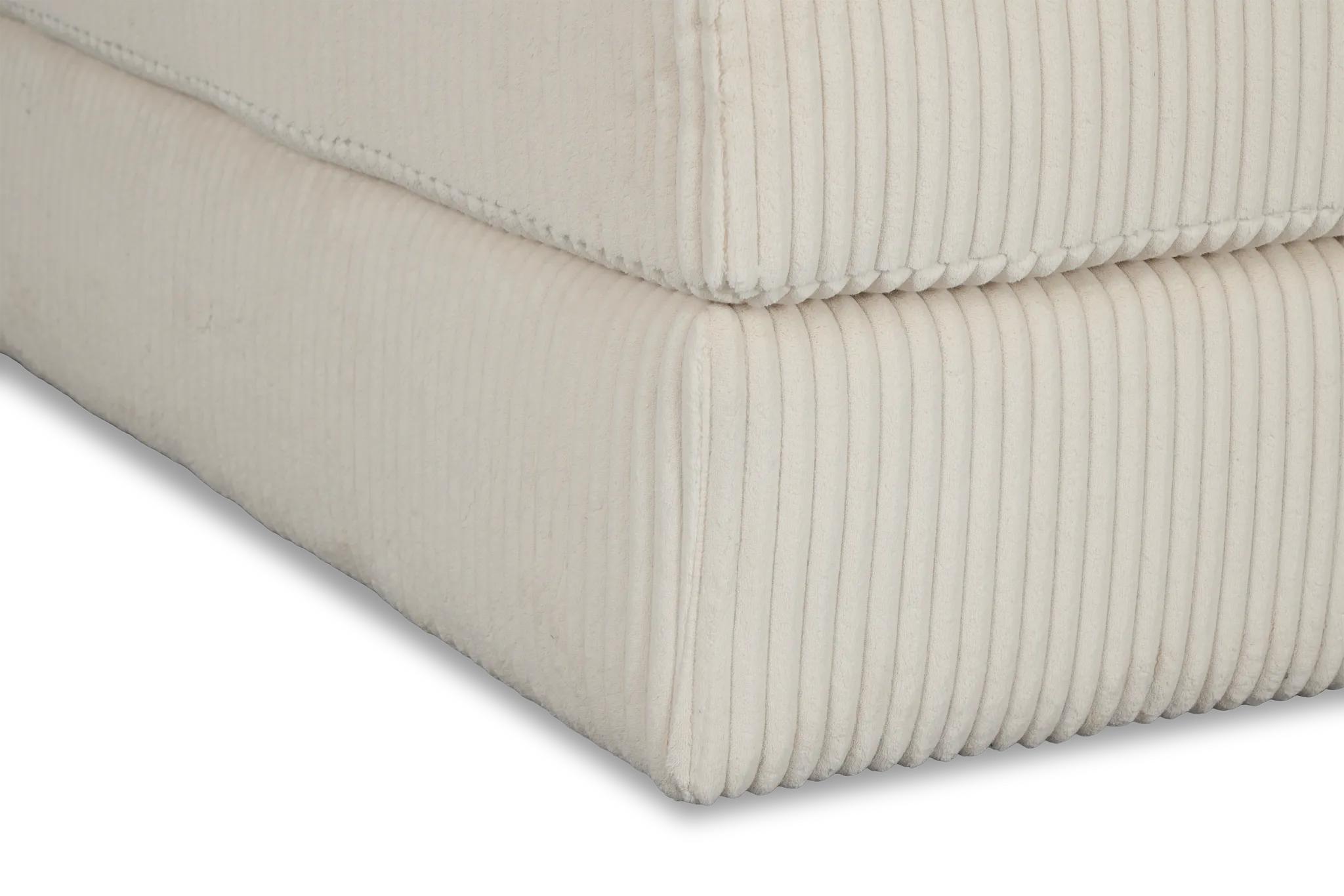 Charlie Ivory Fabric Cocktail Ottoman