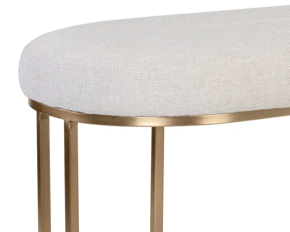 Mindi Light Beige Uph Bench