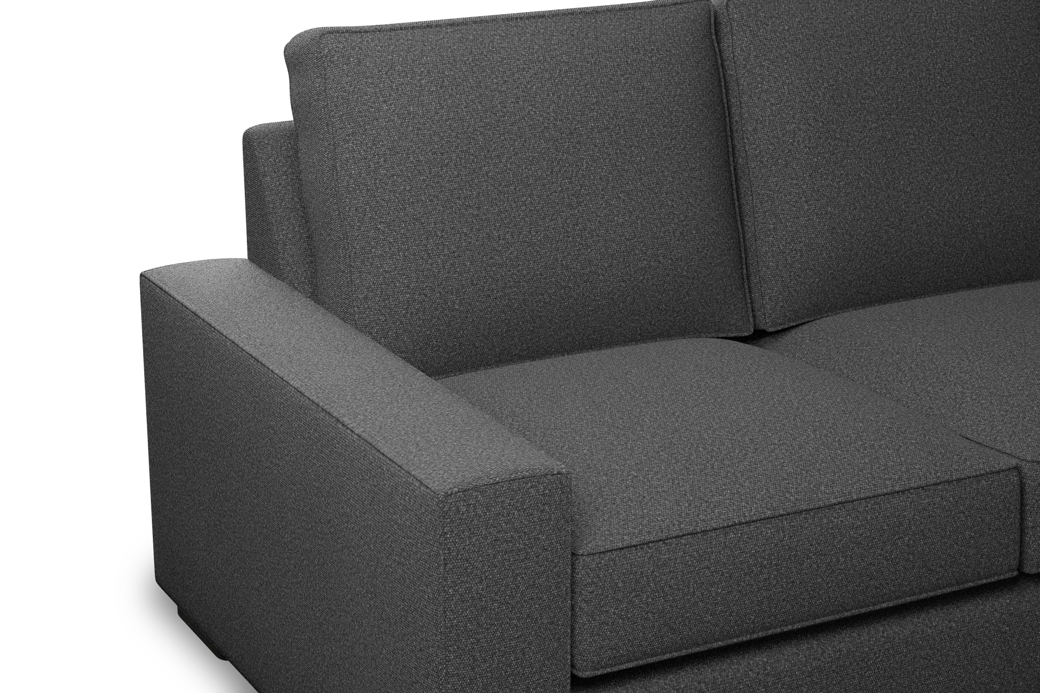 Edgewater Delray Dark Gray 96" Sofa W/ 3 Cushions Edgewater Delray Dark Gray 96" Sofa W/ 3 Cushions