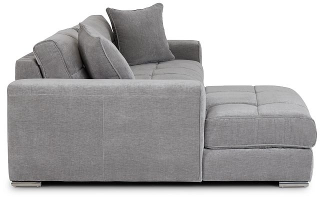 Brielle Light Gray Fabric Left Chaise Sectional