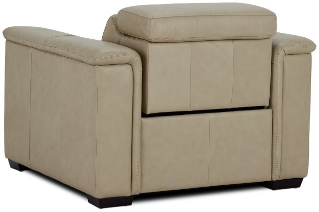 Ainsley Beige Leather Power Recliner