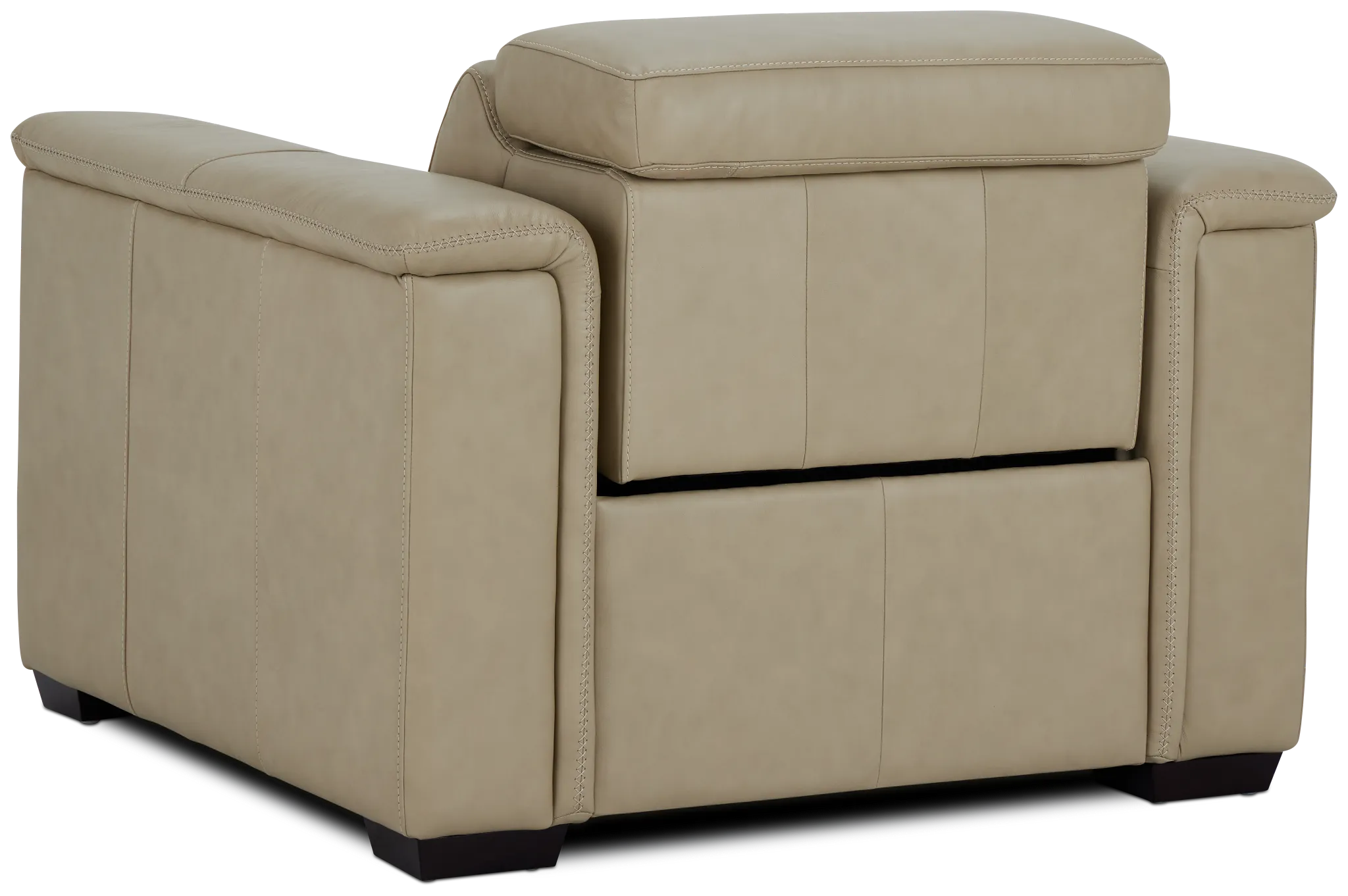 Ainsley Beige Leather Power Recliner