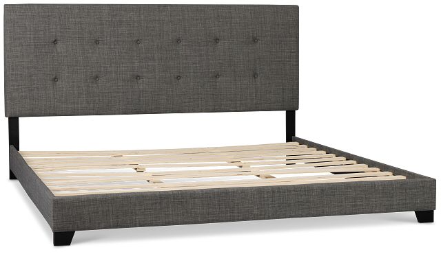 Flagler Gray Uph Panel Bed