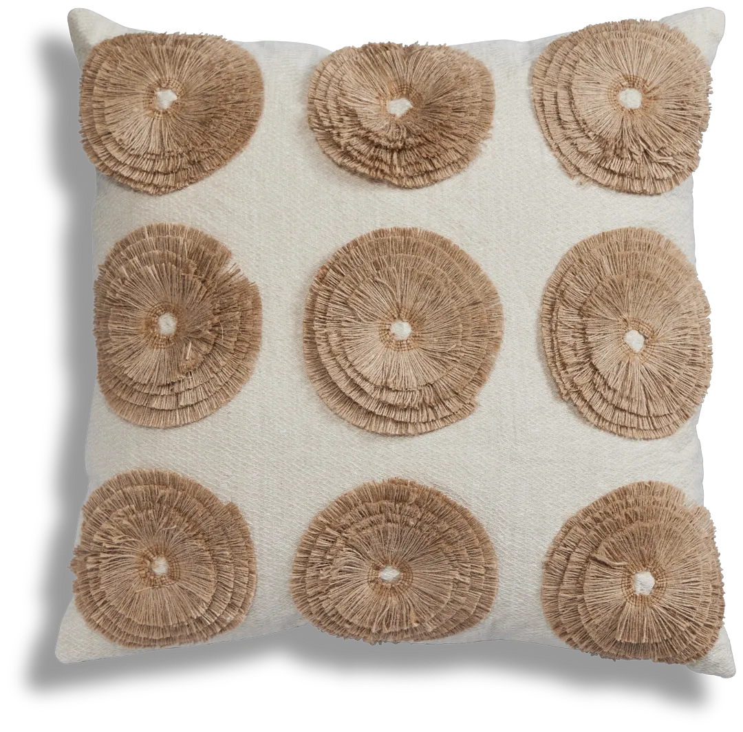 Halsto Ivory Square Accent Pillow