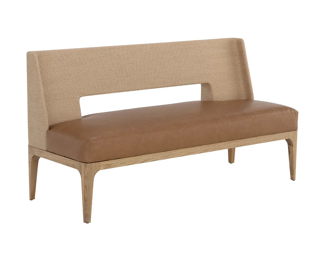 Joelle Brown Upholstered Dining Bench