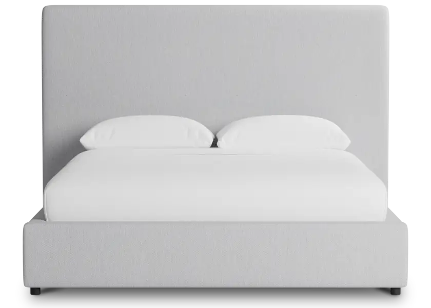 Grayton Delray Pewter 54" Upholstered Platform Bed Grayton Delray Pewter 54" Upholstered Platform Bed