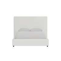 Grayton Gellar White 54" Upholstered Platform Bed