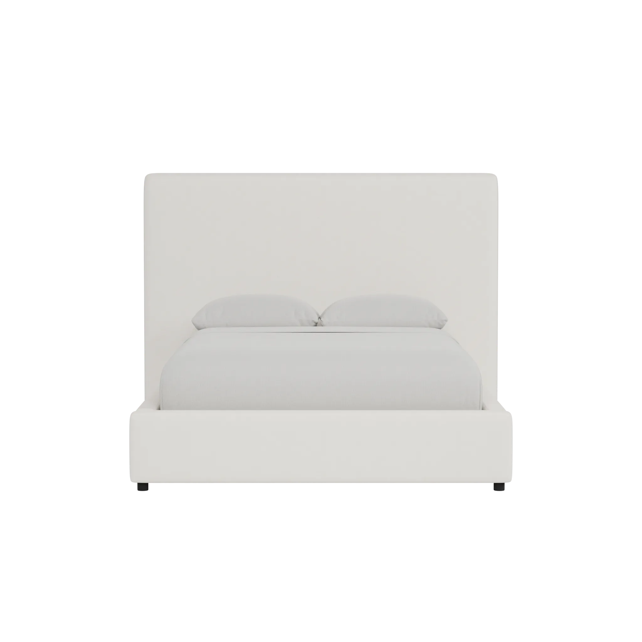 Grayton Gellar White 54" Upholstered Platform Bed