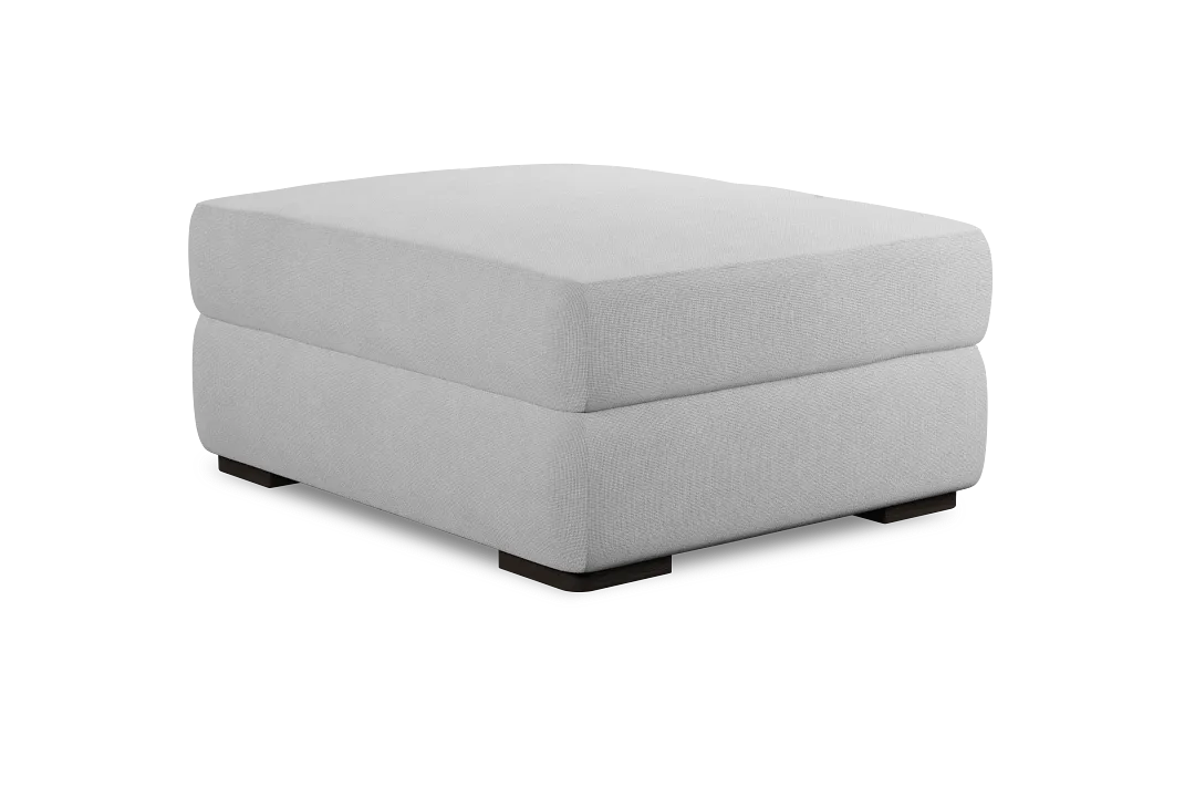 Edgewater Suave White Ottoman