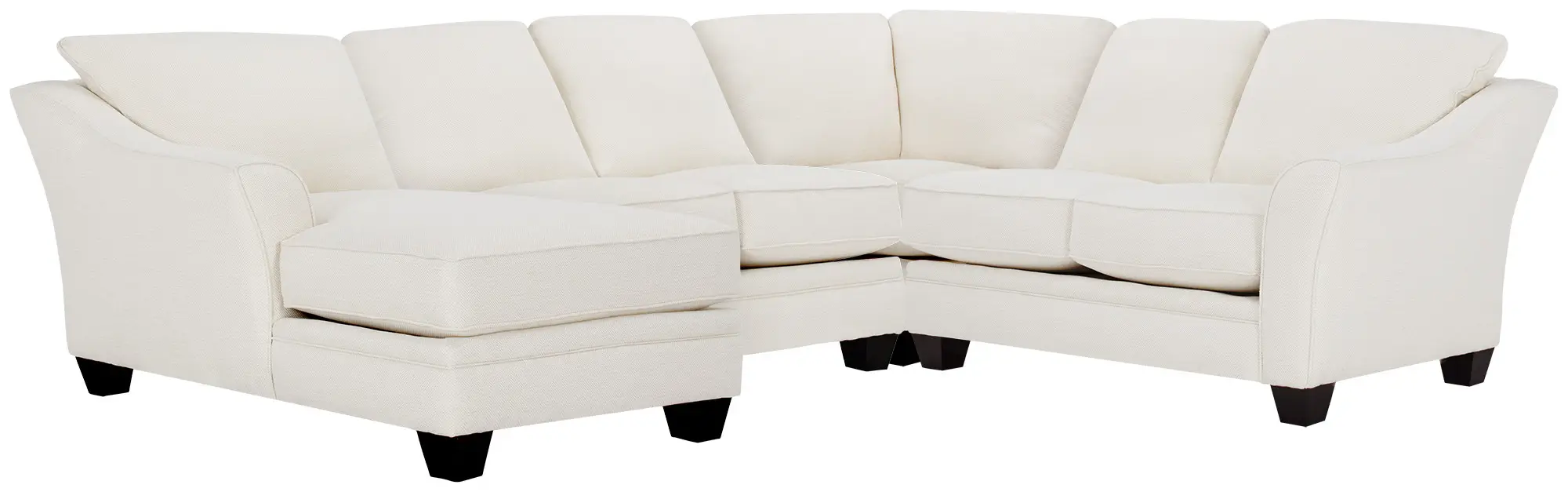 Avery White Fabric Medium Left Chaise Sectional Avery White Fabric Medium Left Chaise Sectional