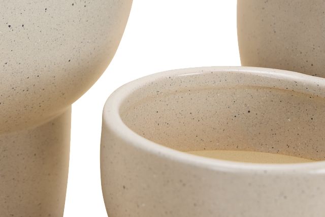 Arista Light Brown Set Of 3 Planter