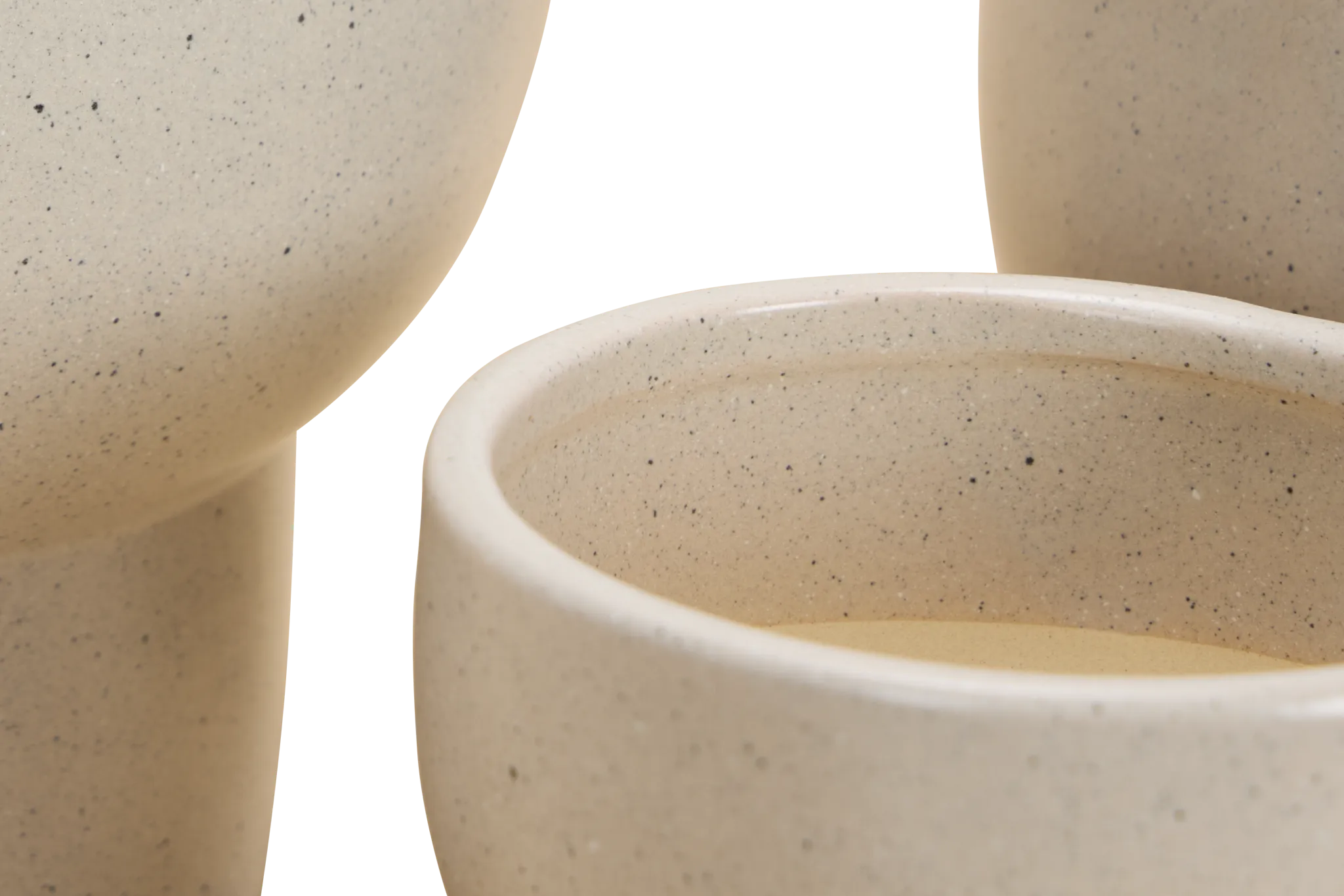 Arista Light Brown Set Of 3 Planter