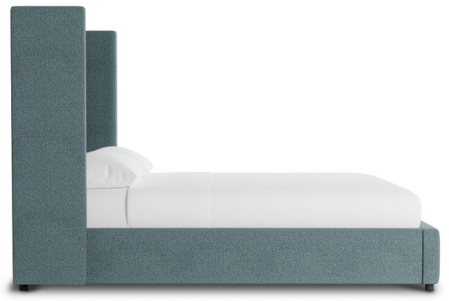 Captiva Sutton Blue 60" Upholstered Shelter Bed
