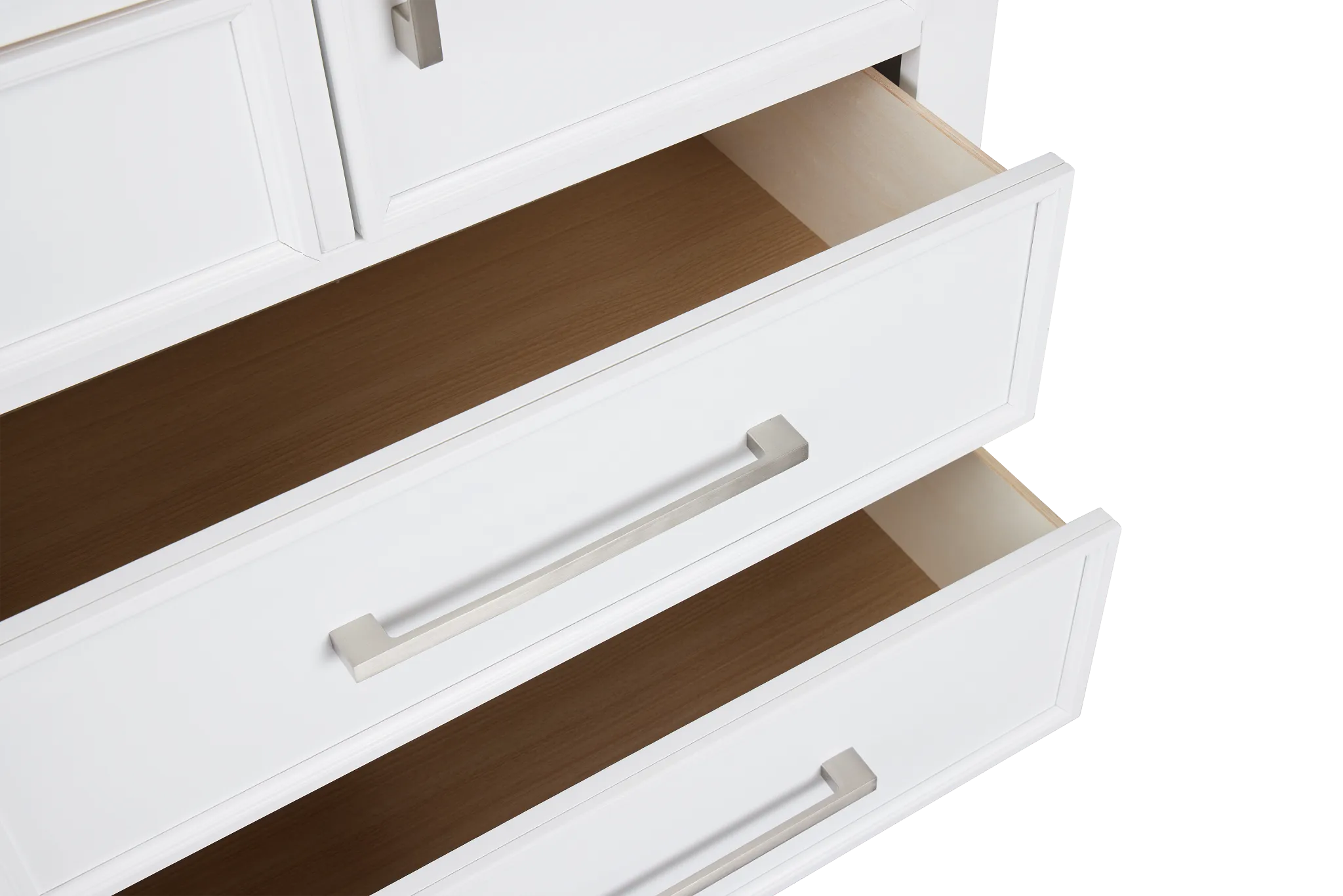 Seabrook White Large Dresser & Mirror