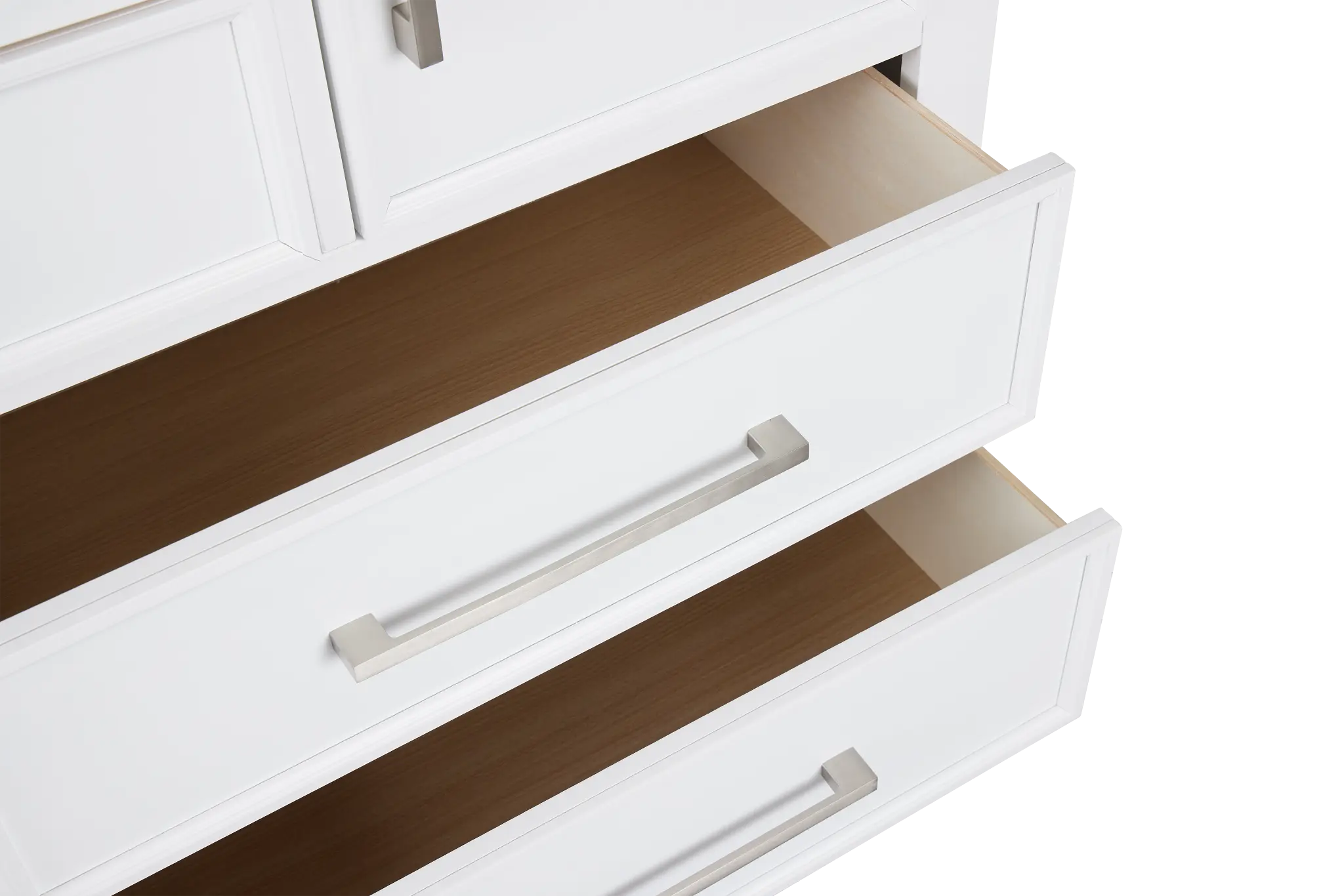 Seabrook White Large Dresser & Mirror Seabrook White Large Dresser & Mirror