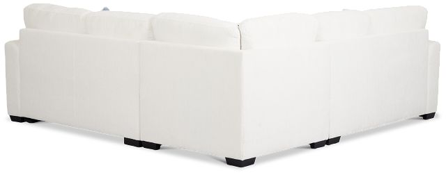 Everly White Fabric Small 2-arm Right Sleeper Storage Sectional