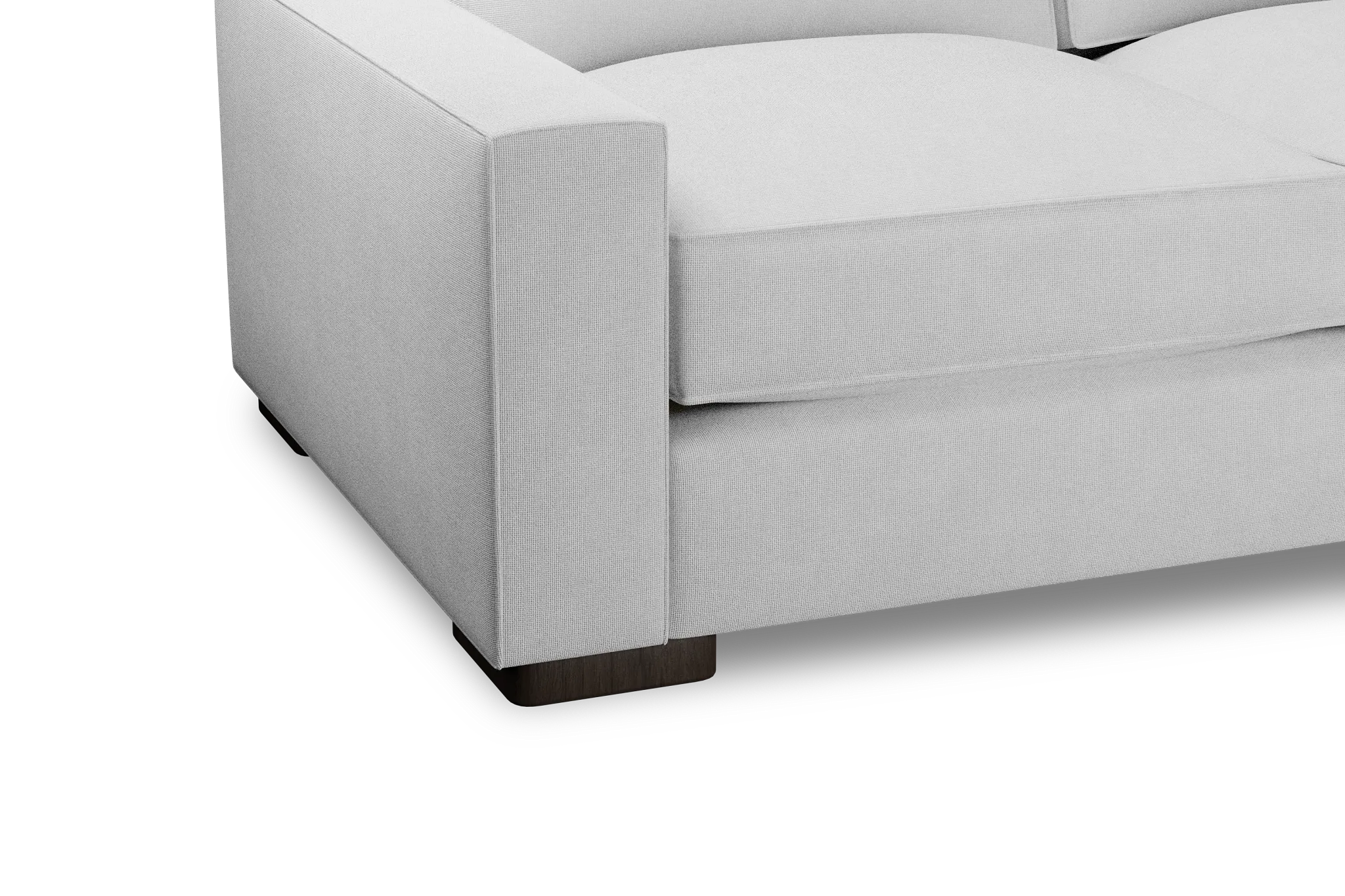 Edgewater Suave White Small Two-arm Sectional
