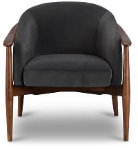 Nova Dark Gray Velvet Accent Chair
