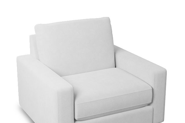 Edgewater Suave White Swivel Chair