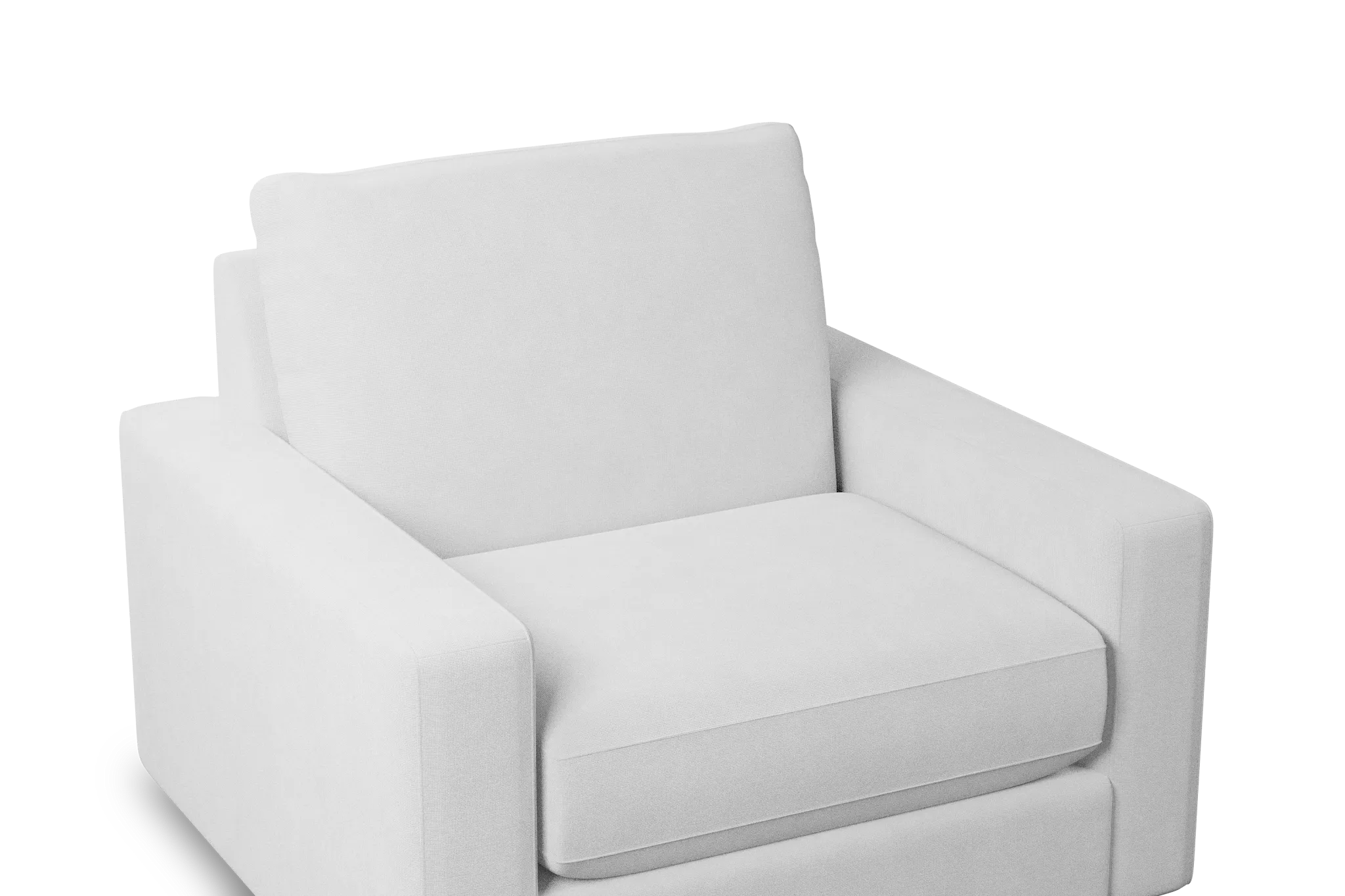 Edgewater Suave White Swivel Chair