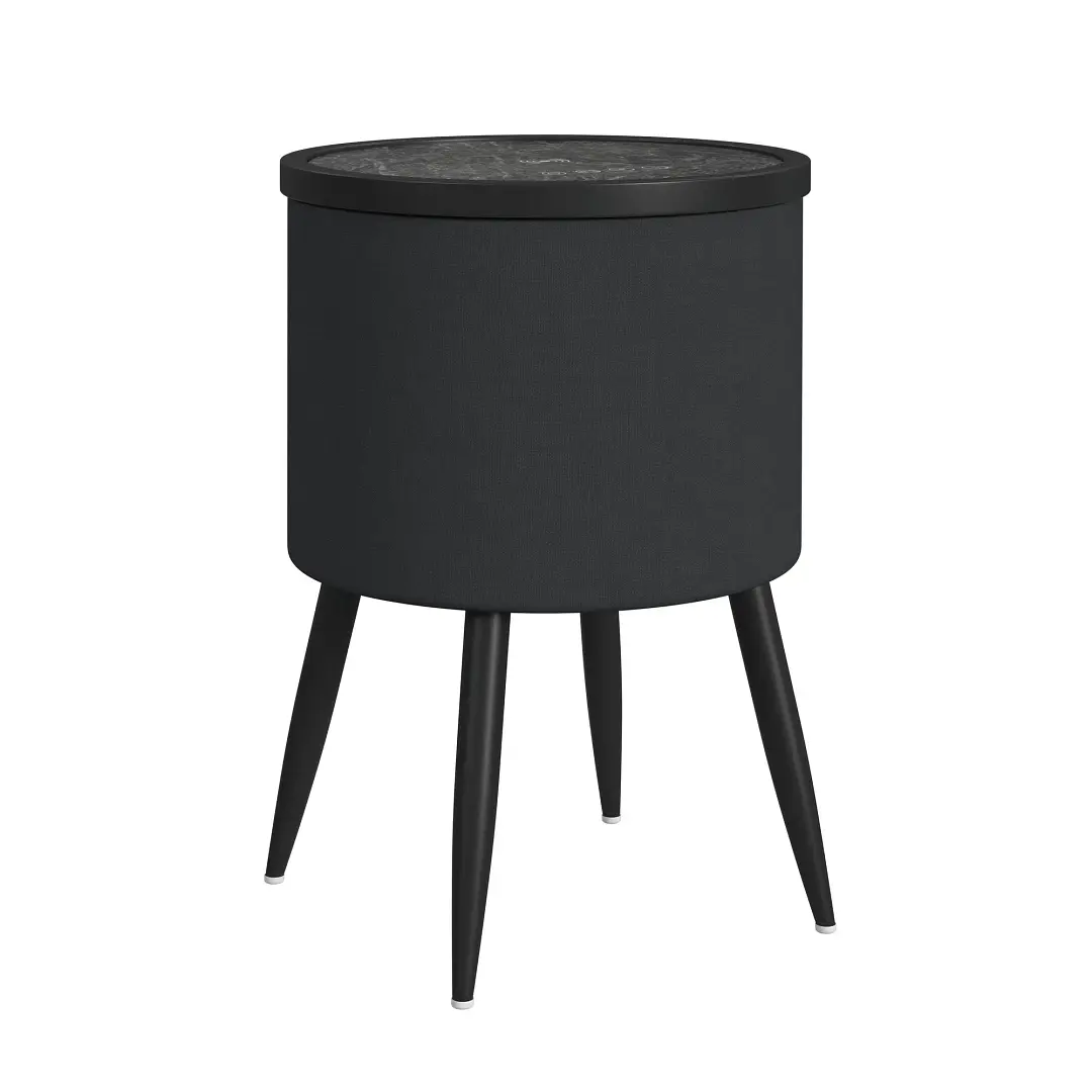 Rupin Black Round End Table Rupin Black Round End Table
