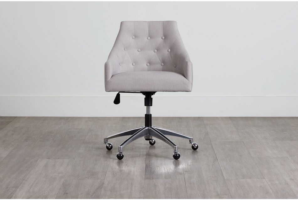 Newport Gray Metal Upholstered Desk Chair, (0)