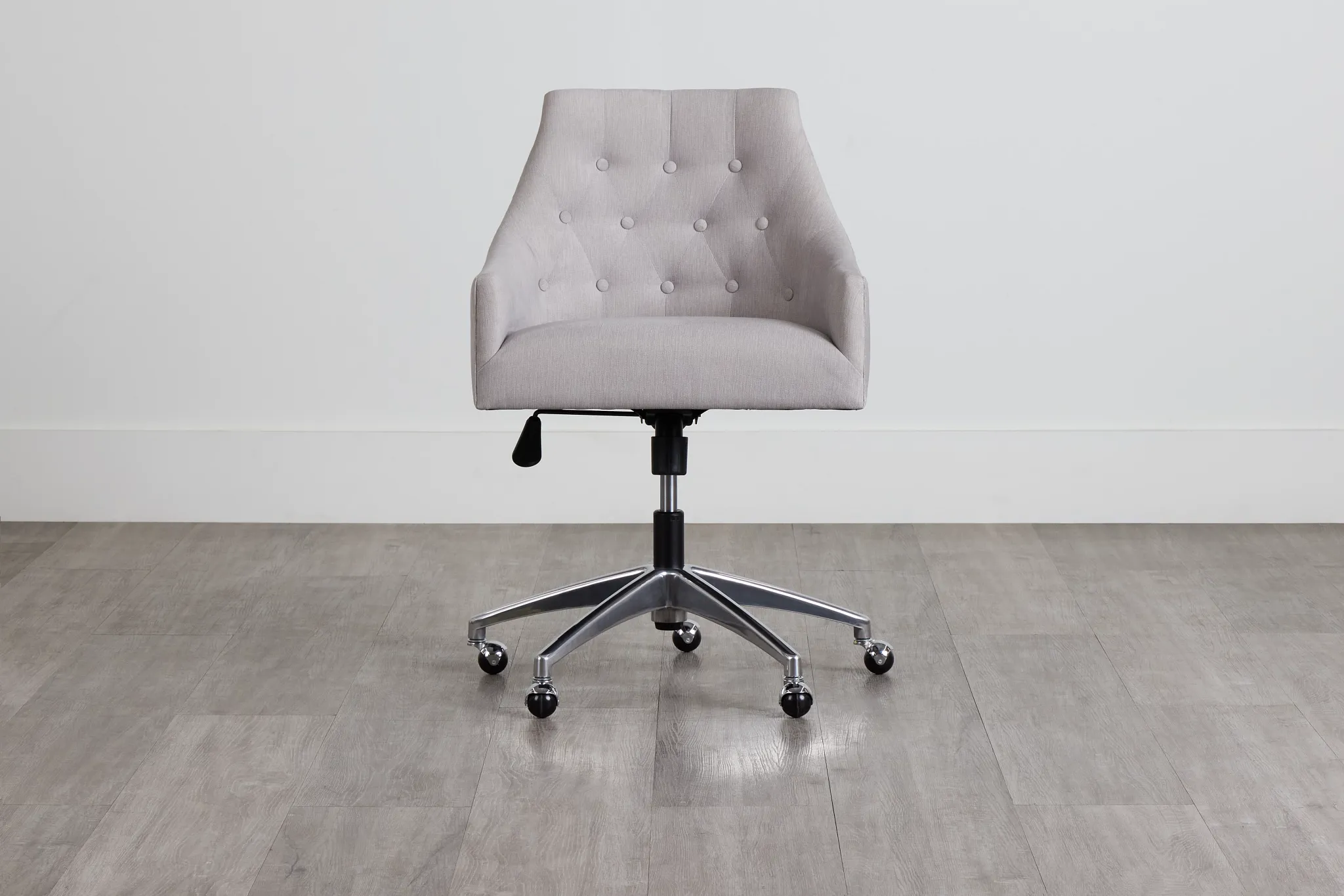 Newport Gray Metal Upholstered Desk Chair