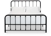 Rory Black Metal Panel Bed