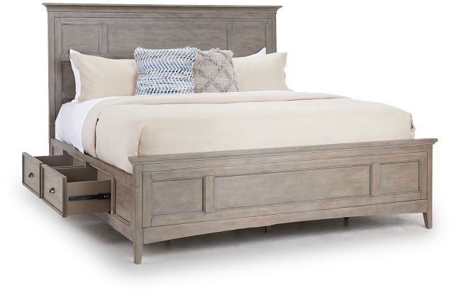 Heron Cove Light Tone Panel Storage Bed