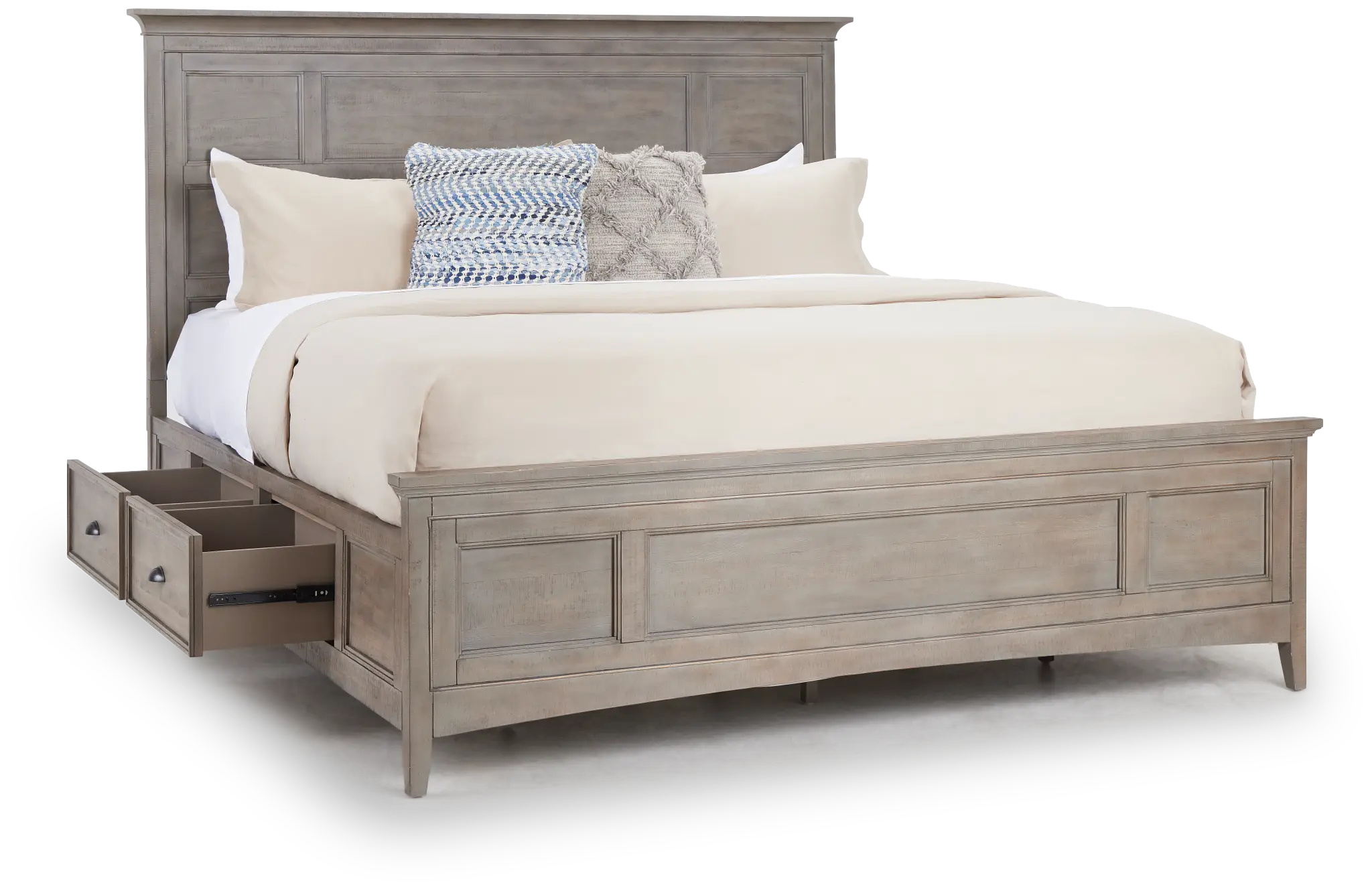 Heron Cove Light Tone Panel Storage Bed Heron Cove Light Tone Panel Storage Bed