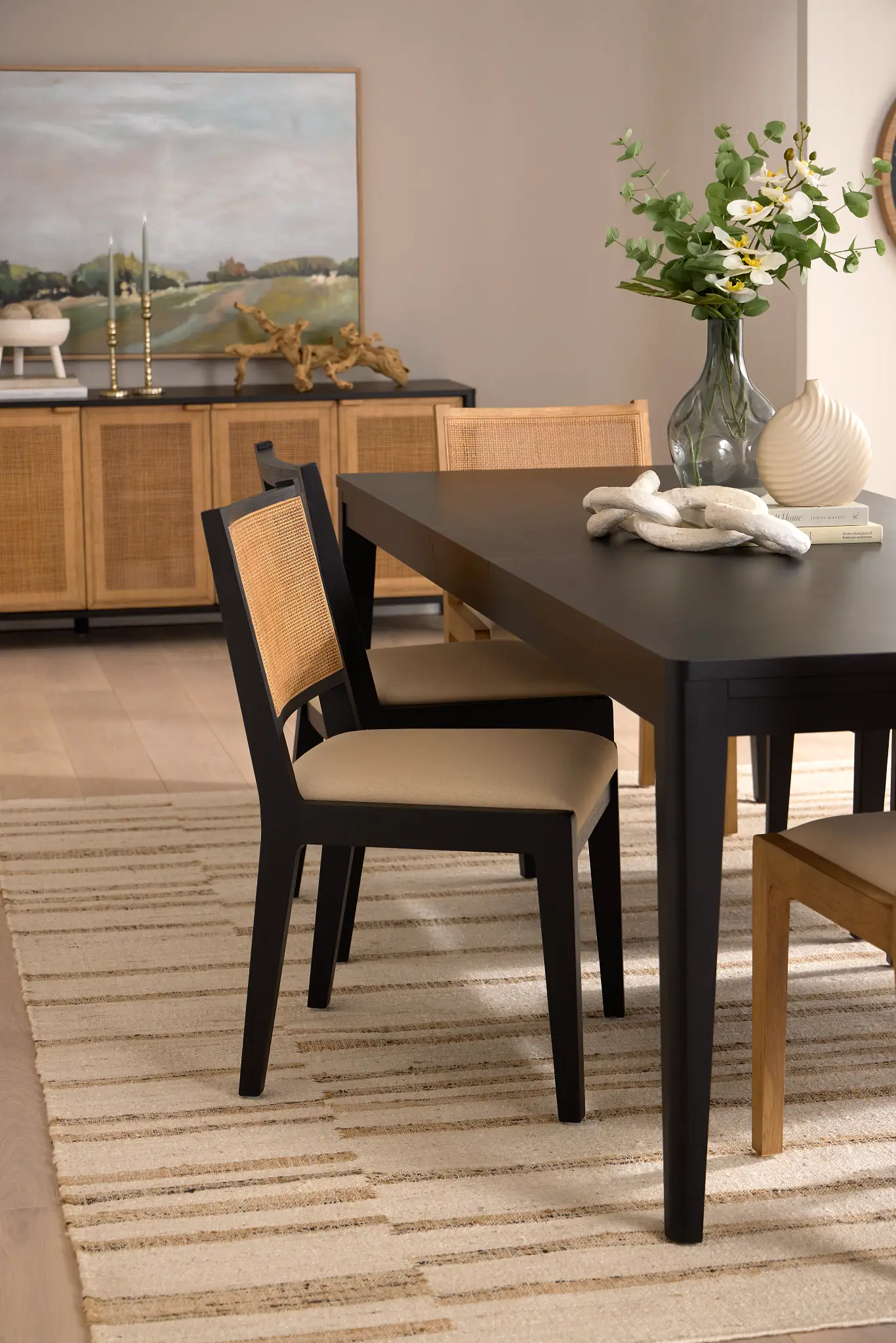 Pacific Black Woven Upholstered Side Chair Pacific Black Woven Upholstered Side Chair