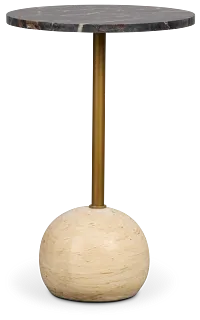 Dolli Beige Round End Table