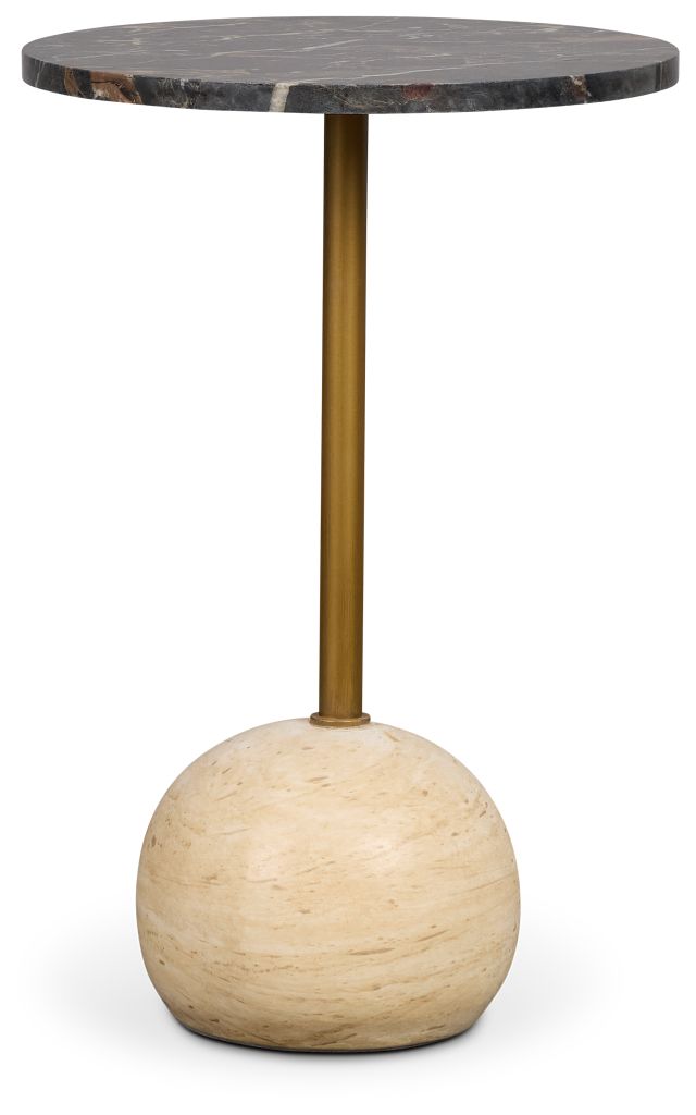 Dolli Beige Round End Table
