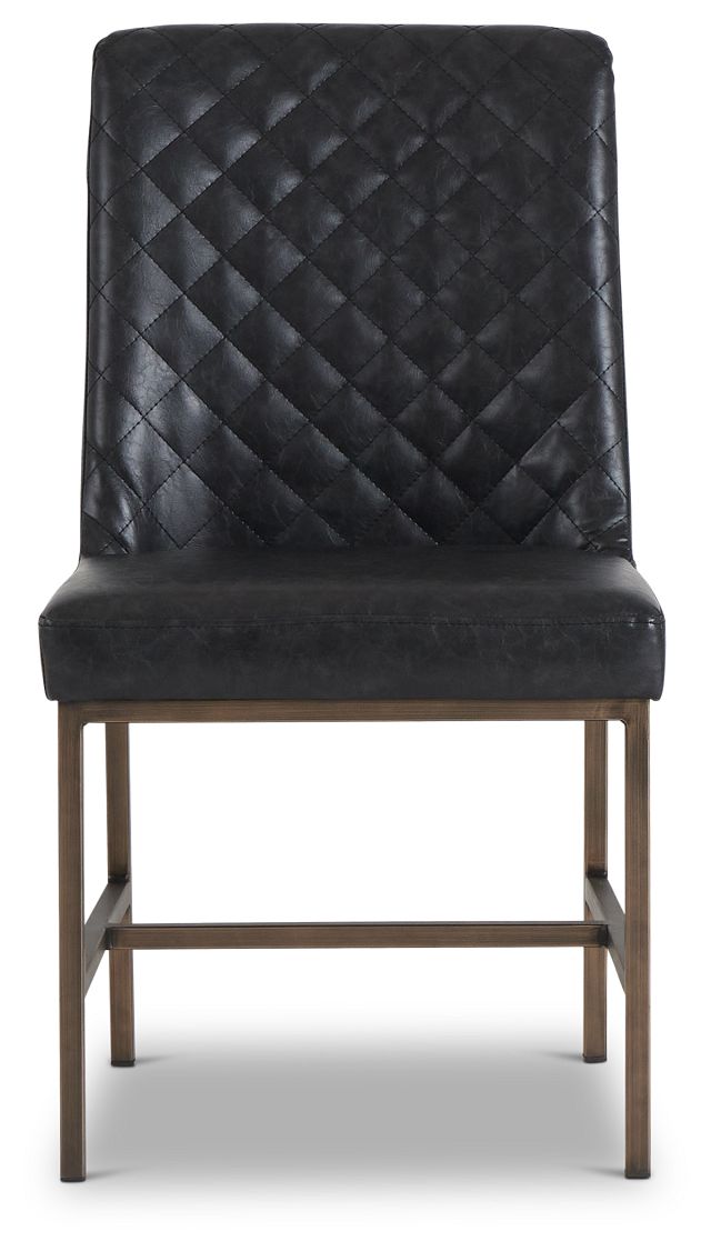 Sierra Black Bonded Ltr Side Chair (3)