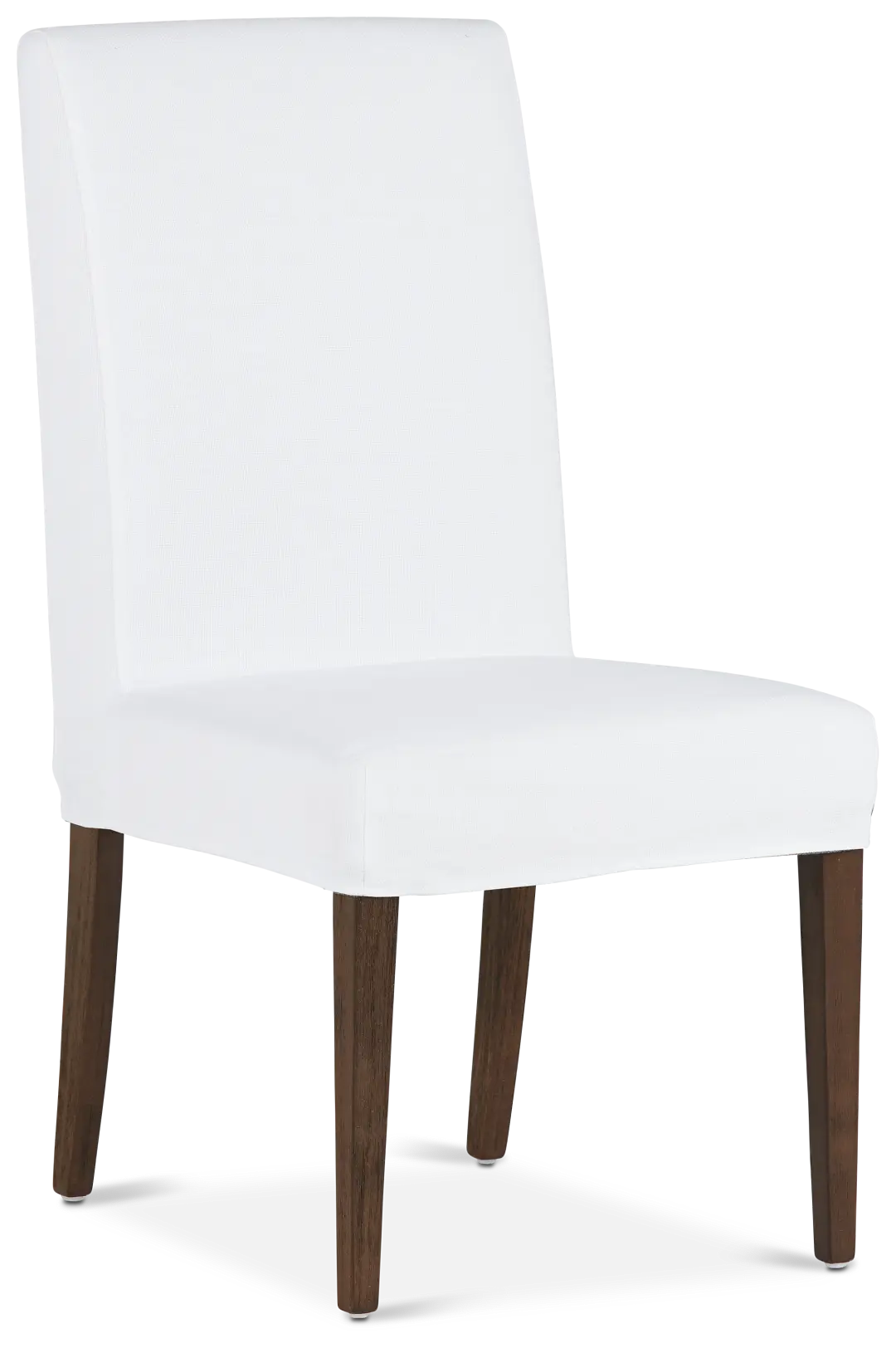 Harbor White Short Slipcover Chair With Medium-tone Leg Harbor White Short Slipcover Chair With Medium-tone Leg