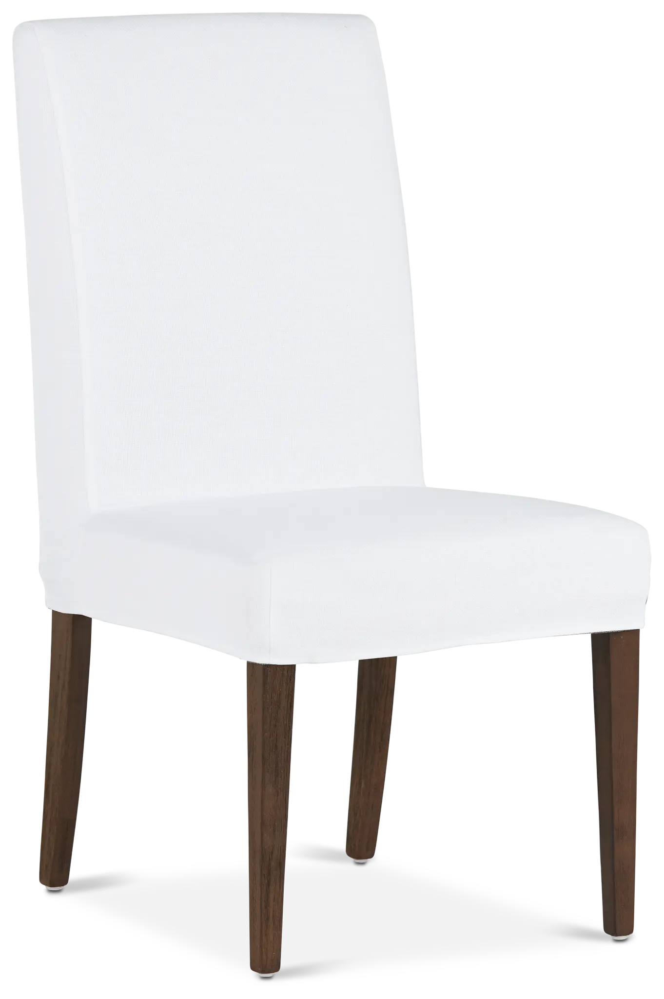 Harbor White Short Slipcover Chair With Medium-tone Leg Harbor White Short Slipcover Chair With Medium-tone Leg