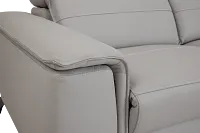 Pearson Gray Leather Right Bumper Sectional