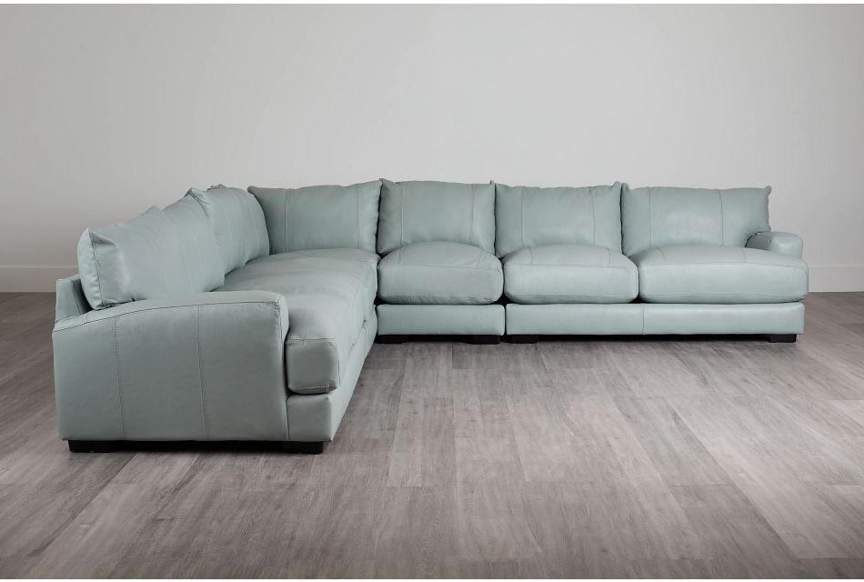 Dakota Light Green Lthr Vinyl Large Two Arm Sectional Living Room Sectionals City Furniture Dakota Light Green Lthr Vinyl Large Two, Light Green Leather Sectional Sofa