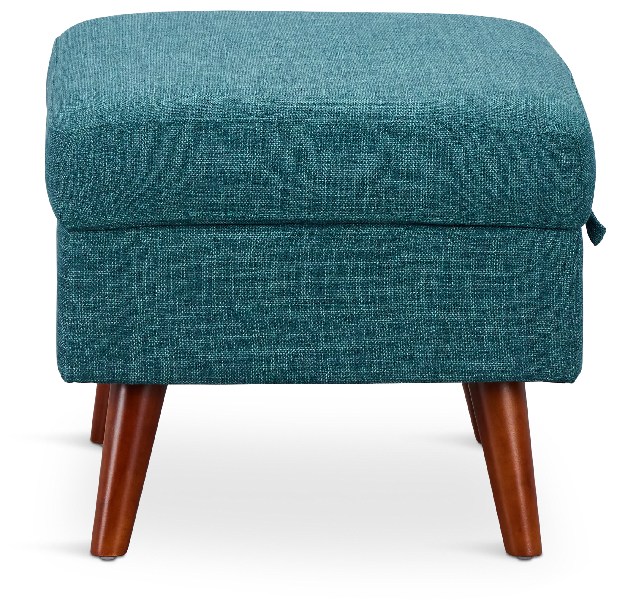 Raya Dark Teal Fabric Storage Ottoman