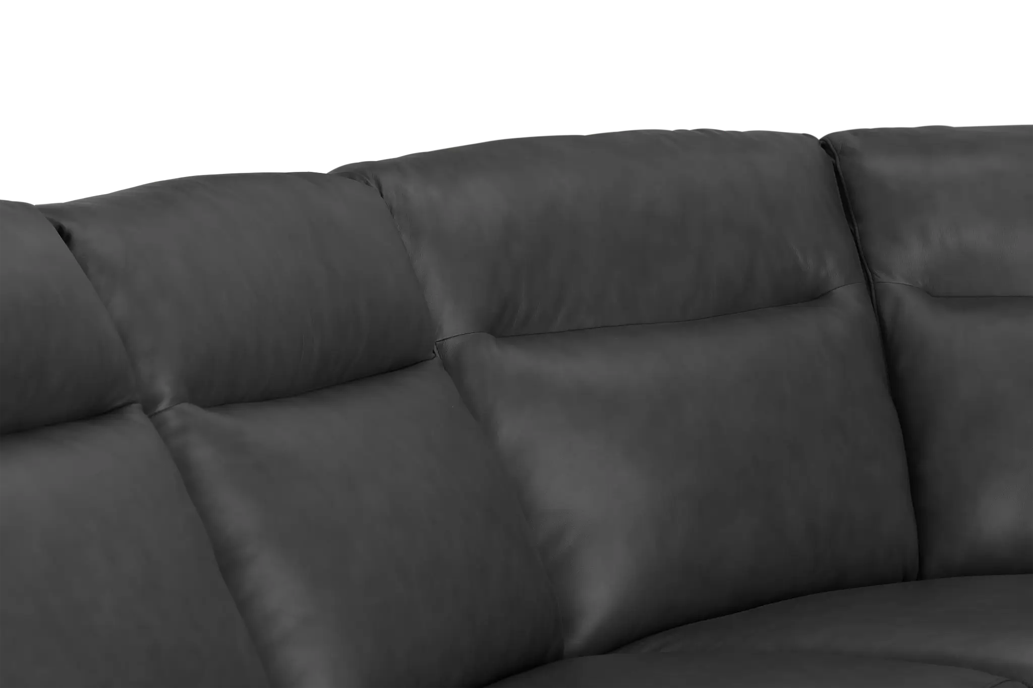 Elba Dark Gray Leather Medium Dual Power 2-arm Reclining Sectional Elba Dark Gray Leather Medium Dual Power 2-arm Reclining Sectional