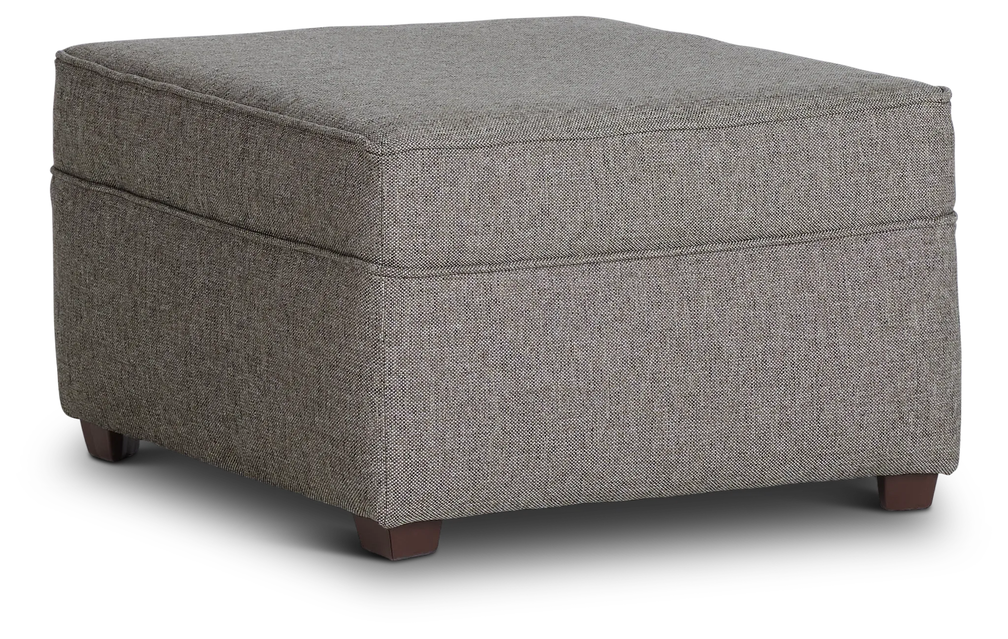 Asheville Brown Fabric Ottoman