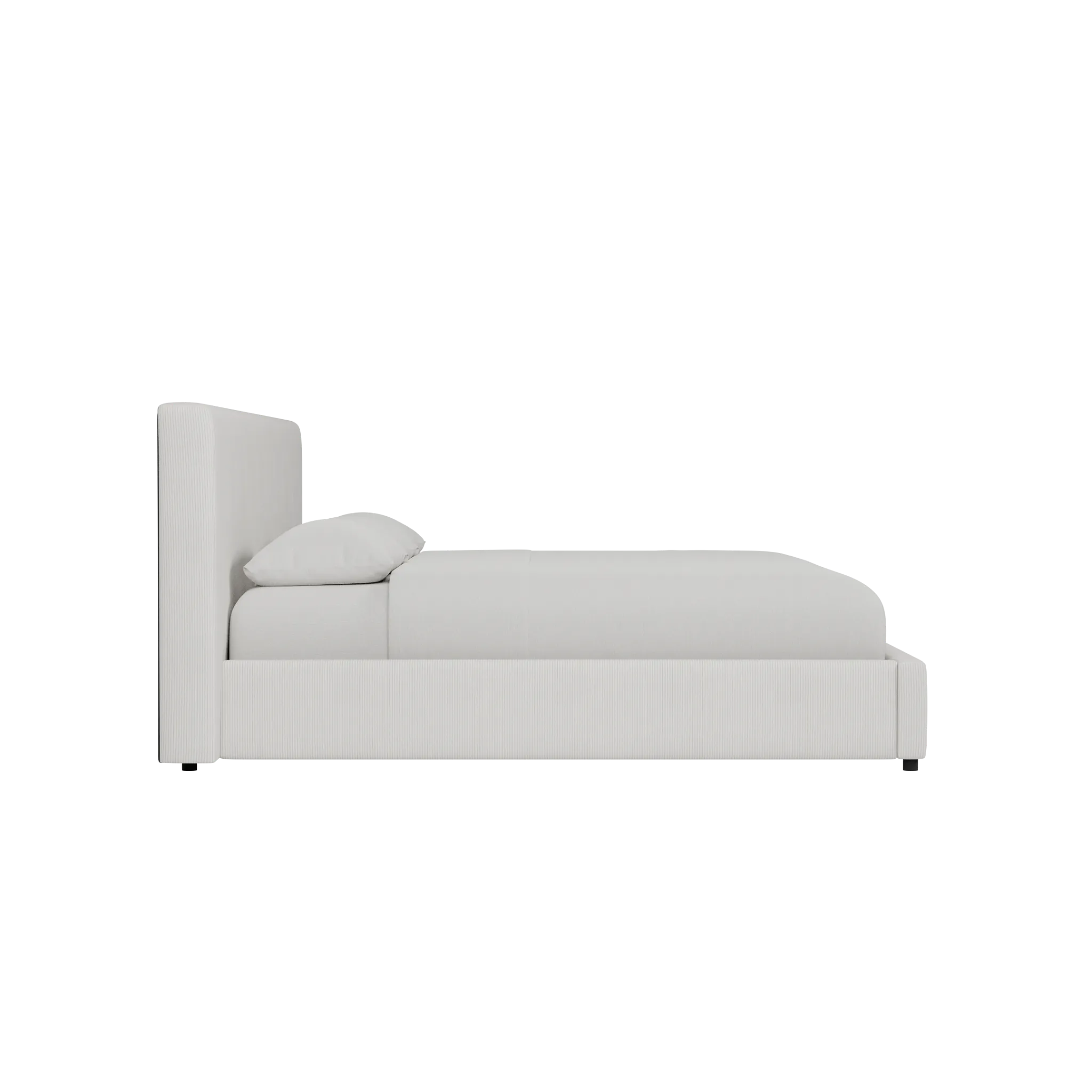 Grayton Lucy Light Beige 44" Upholstered Platform Bed