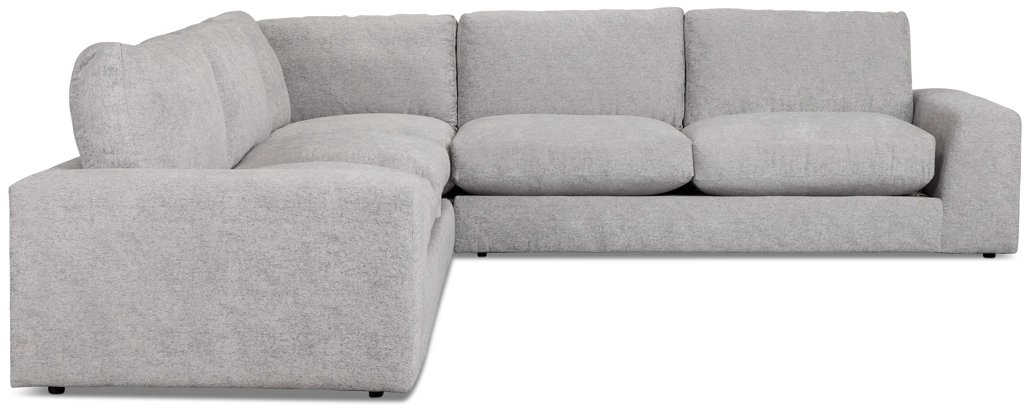 Calista Pewter Fabric Small Two-arm Sectional